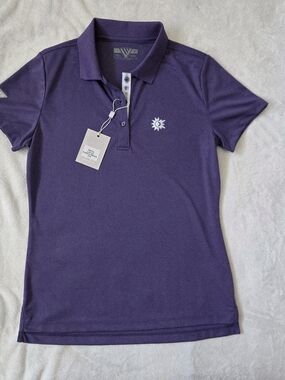 NWT Levelwear Purple Polo Golf Shirt with Logo - Women's S
